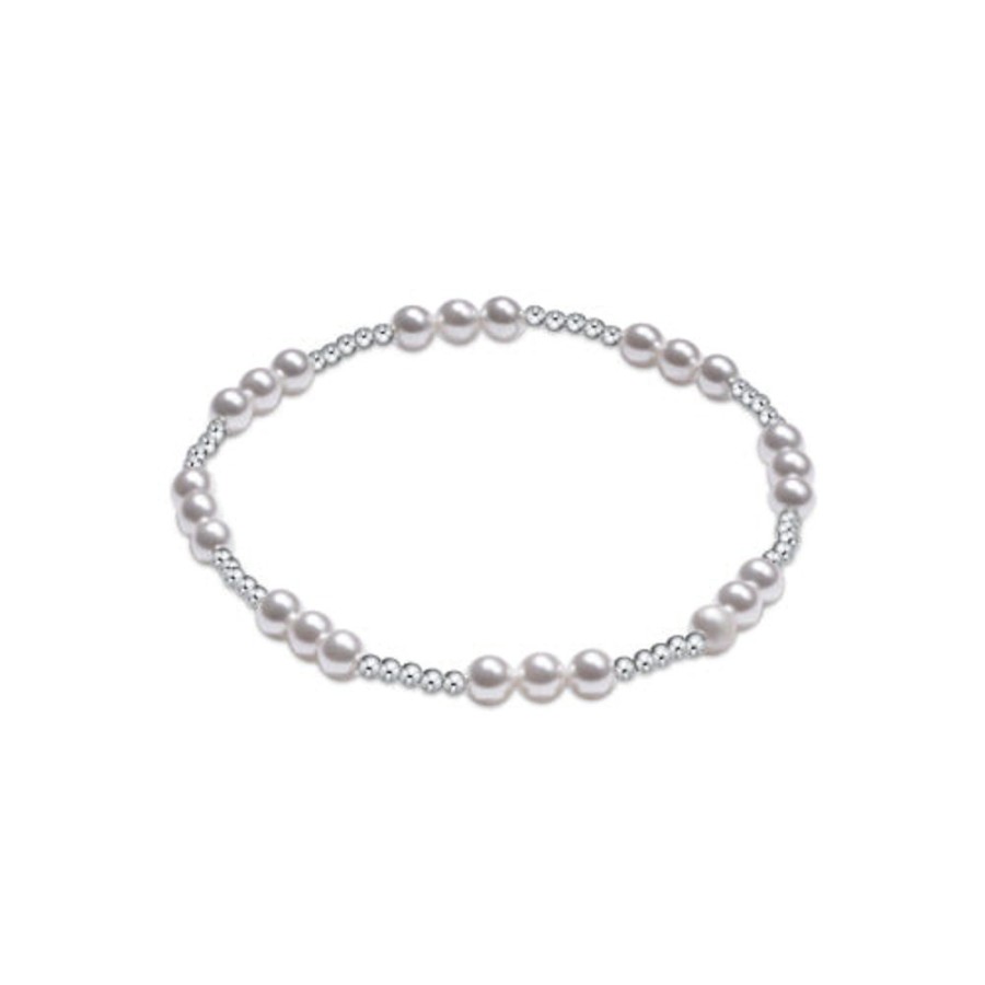 Jewelry enewton | Enewton Classic Joy Pattern Sterling 4Mm Bead Bracelet - Pearl