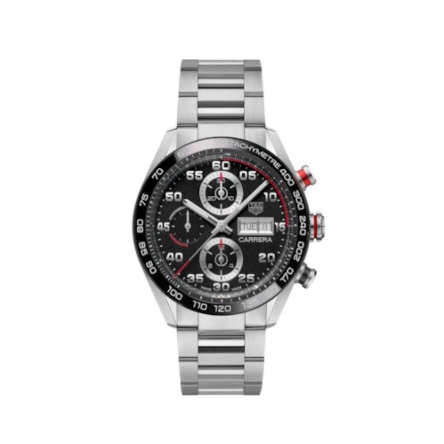 Timepieces TAG Heuer | Tag Heuer Automatic Chronograph 44 Mm Black/Steel