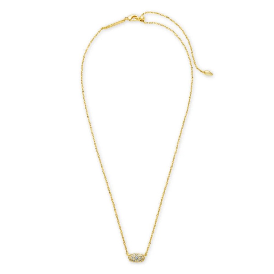 Jewelry Kendra Scott | Kendra Scott Grayson Pendant Necklace In White Crystal