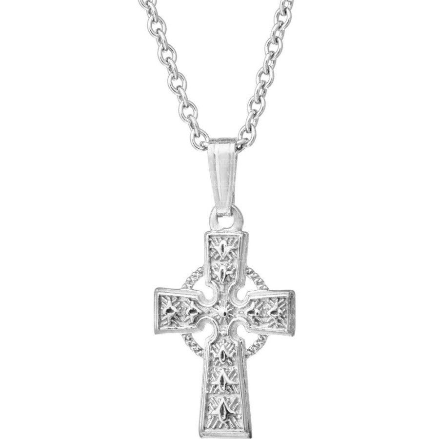 Jewelry Smyth Jewelers | Children'S Silver Celtic Cross Pendant Necklace