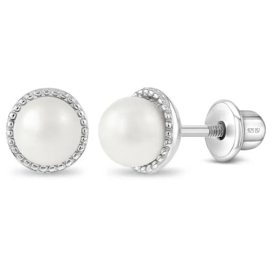 Gifts Smyth Jewelers | Children'S Sterling Silver Simulated Pearl Stud Earrings