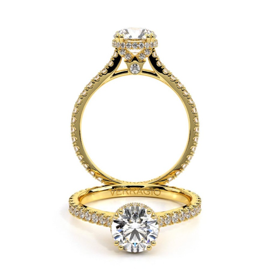 Jewelry Verragio | Verragio Renaissance 14K Gold Engagement Ring With Stardust Halo