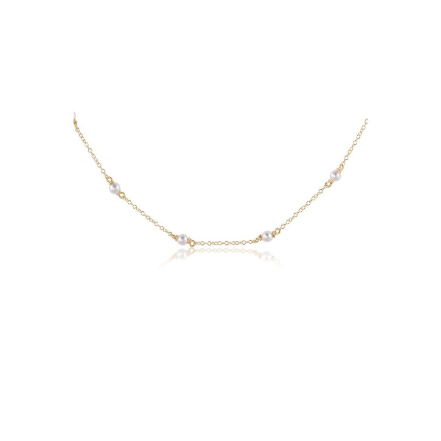 Jewelry enewton | Enewton Simplicity Chain Gold Choker - Pearl