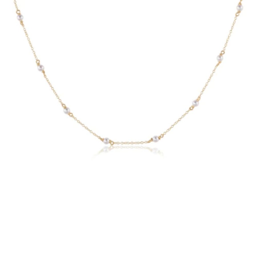 Jewelry enewton | Enewton Simplicity Chain Gold Choker - Pearl