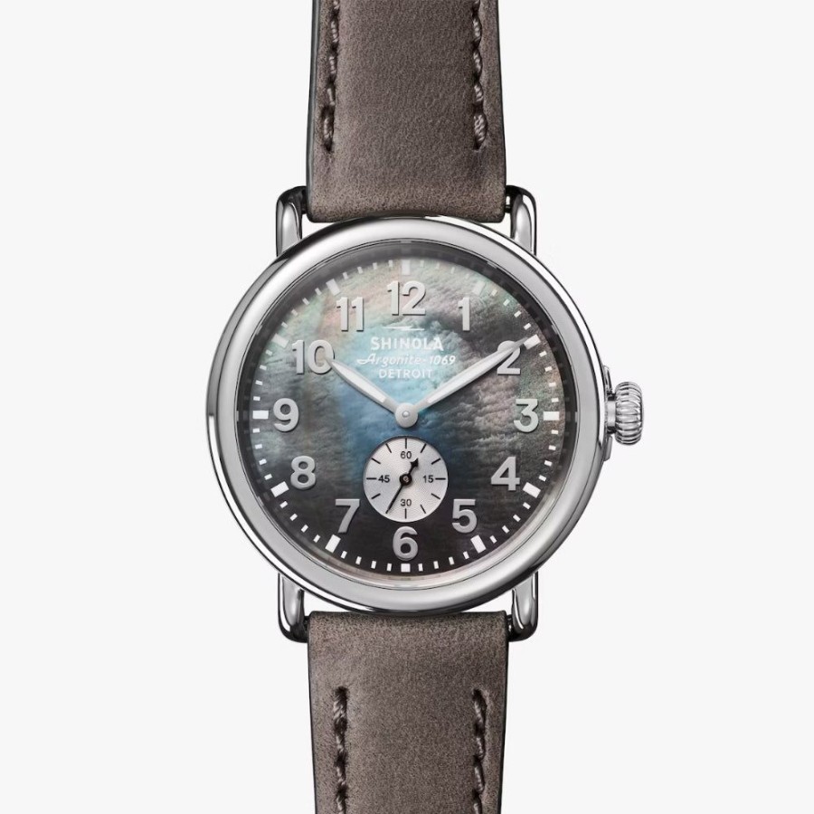 Timepieces Shinola | Shinola Gents 41Mm Runwell - Gray Mother Of Pearl