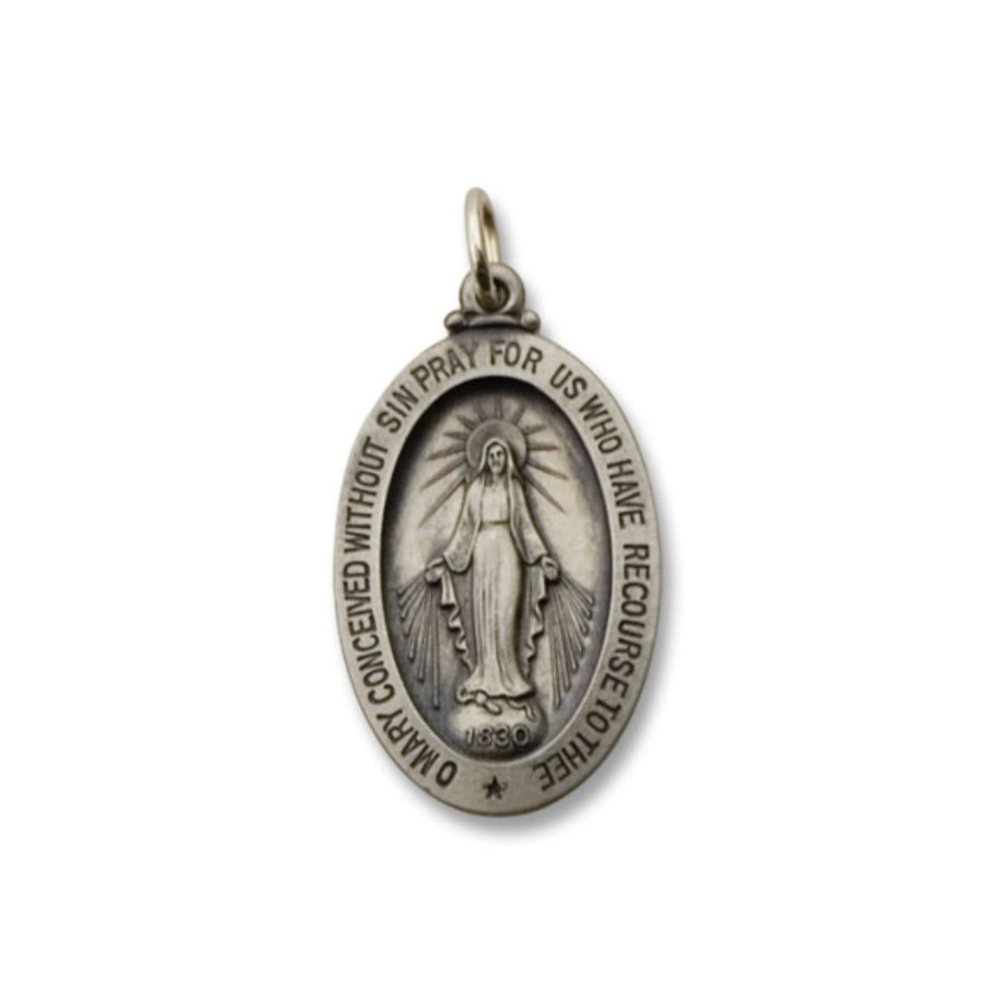 Jewelry Smyth Jewelers | Sterling Silver Antiqued Miraculous Medal