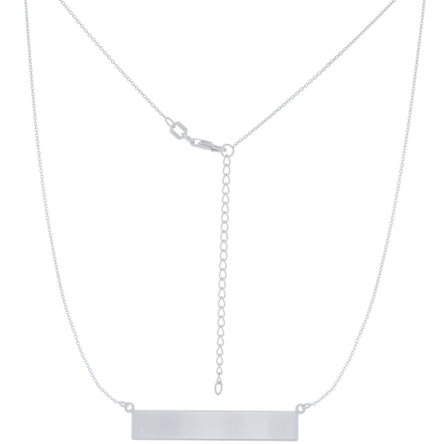 Jewelry Smyth Jewelers | Sterling Silver Engravable Name Plate Necklace