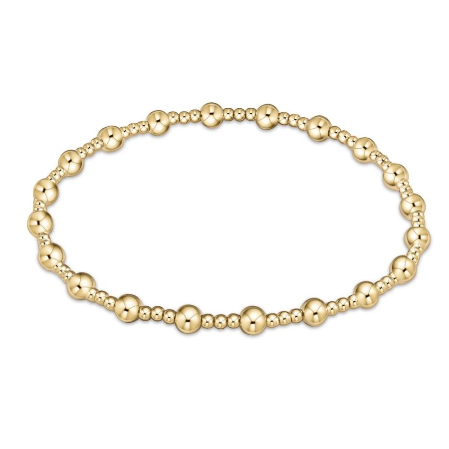 Jewelry enewton | Enewton Classic Sincerity Pattern Beaded Bracelet - Gold