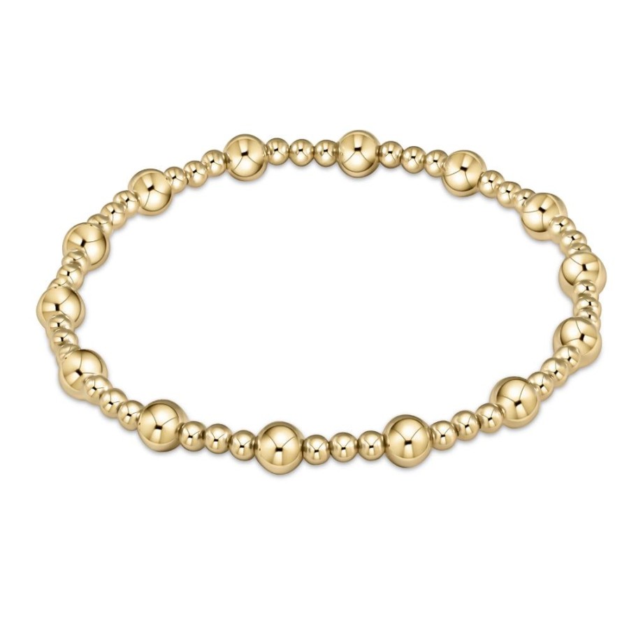 Jewelry enewton | Enewton Classic Sincerity Pattern Beaded Bracelet - Gold