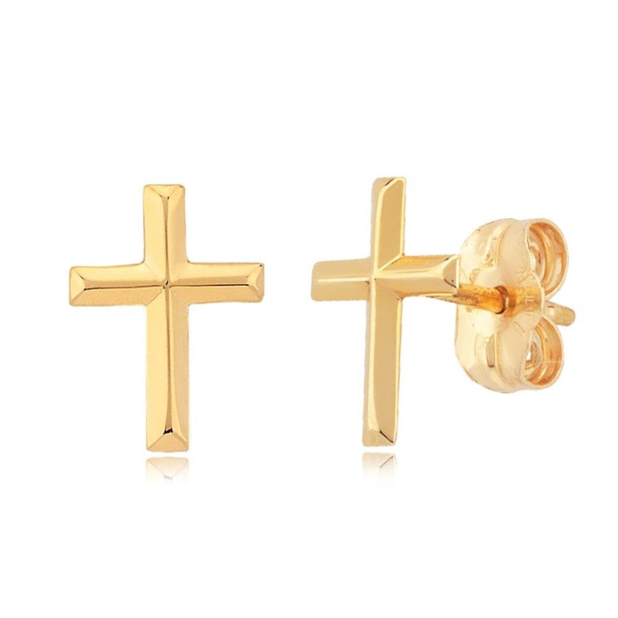 Jewelry Smyth Jewelers | 14K Cross Stud Earrings