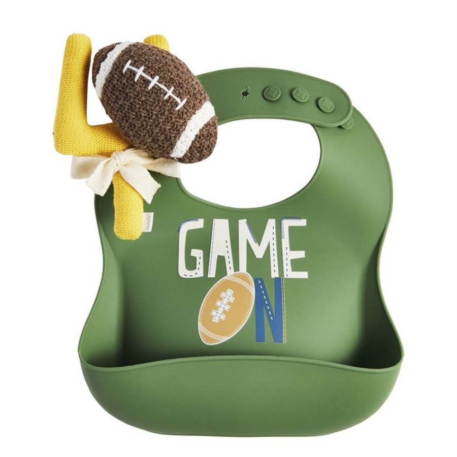 Gifts Mud Pie | Mud Pie Football Bib & Rattle Set