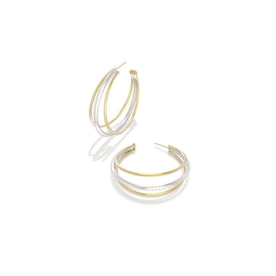 Jewelry Kendra Scott | Kendra Scott Dana Hoop Earrings In Mixed Metal