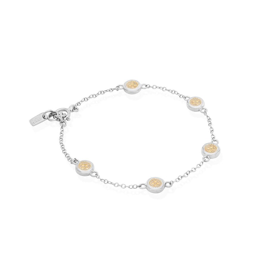 Jewelry Anna Beck | Anna Beck Classic Smooth Rim Station Bracelet