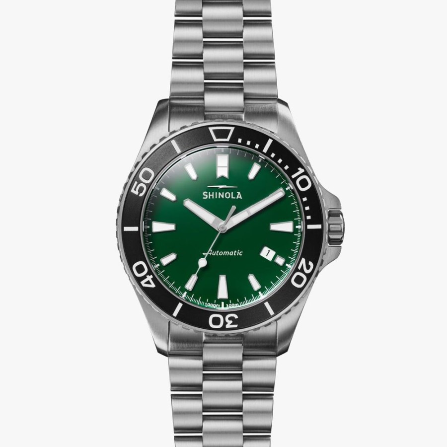 Timepieces Shinola | Shinola Gents 43Mm Monster-Green/White