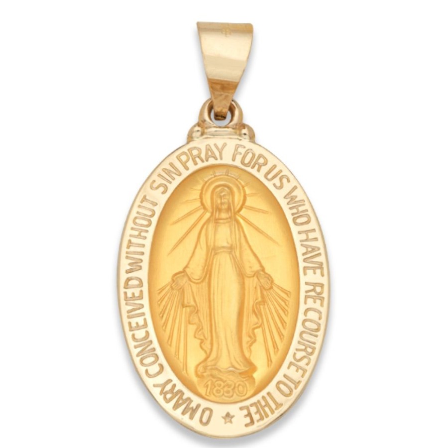 Jewelry Smyth Jewelers | 14Y Hollow Yellow Gold Miraculous Medal