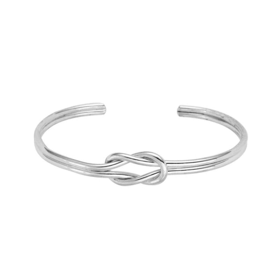 Jewelry Smyth Jewelers | Sterling Silver Knot Cuff Bangle Bracelet