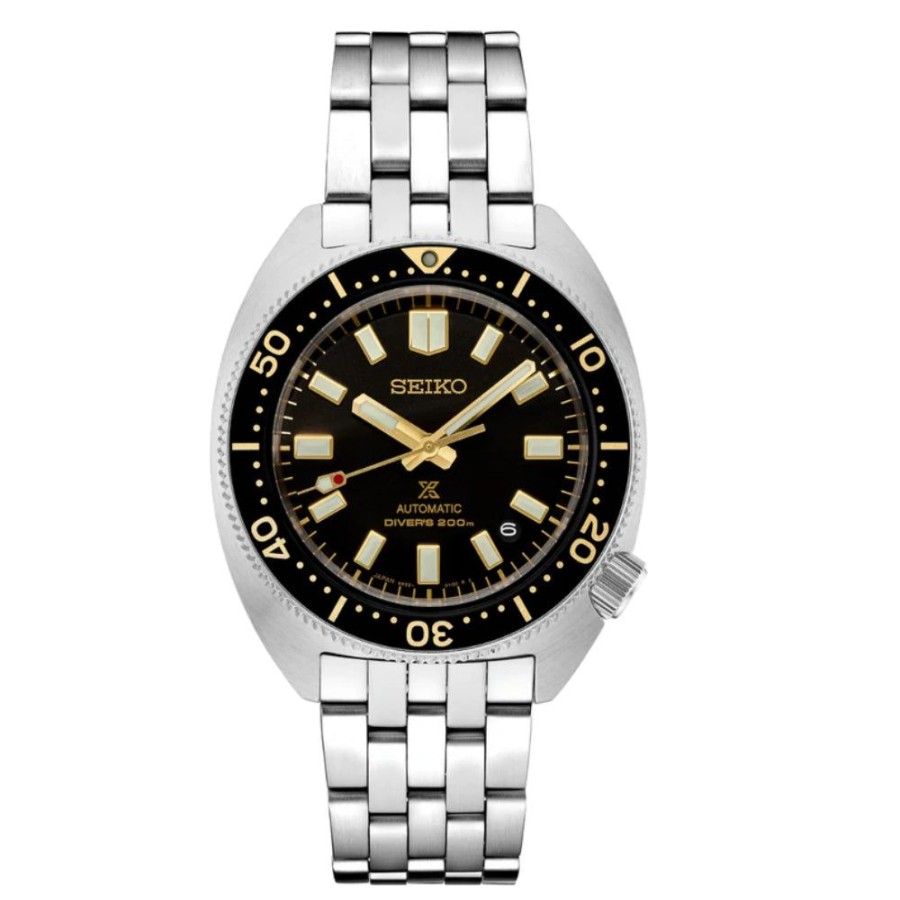 Timepieces Seiko | Seiko Prospex Collection 41Mm Automatic Diver'S Watch - Black/Steel Sp