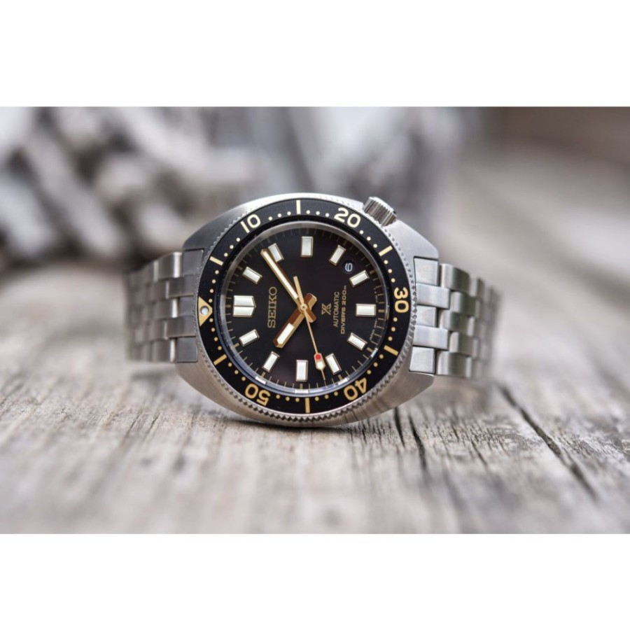 Timepieces Seiko | Seiko Prospex Collection 41Mm Automatic Diver'S Watch - Black/Steel Sp