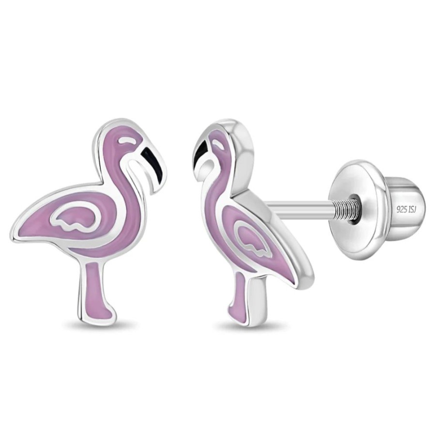 Jewelry Smyth Jewelers | Children'S Fancy Pink Flamingo Earrings