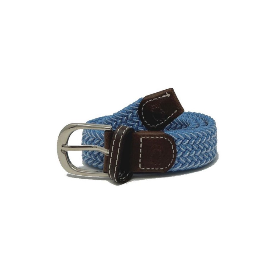 Gifts Roostas | Roostas The Lil' Newport Kid'S Herringbone Woven Stretch Belt