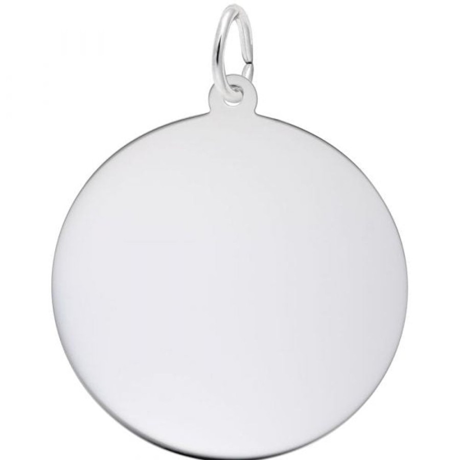 Jewelry Rembrandt | Sterling Silver Disc Extra Large Charm