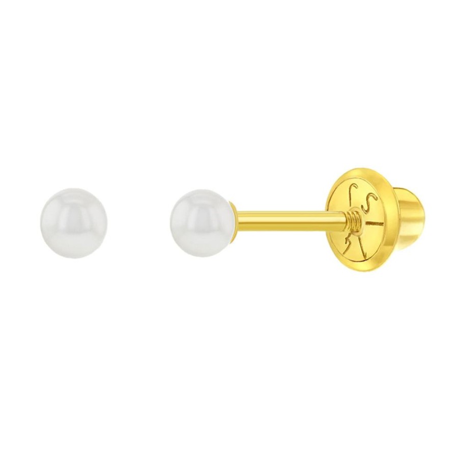 Gifts Smyth Jewelers | Children'S 14K Yellow Gold 2.5-3Mm Cultured Pearl Stud Earrings