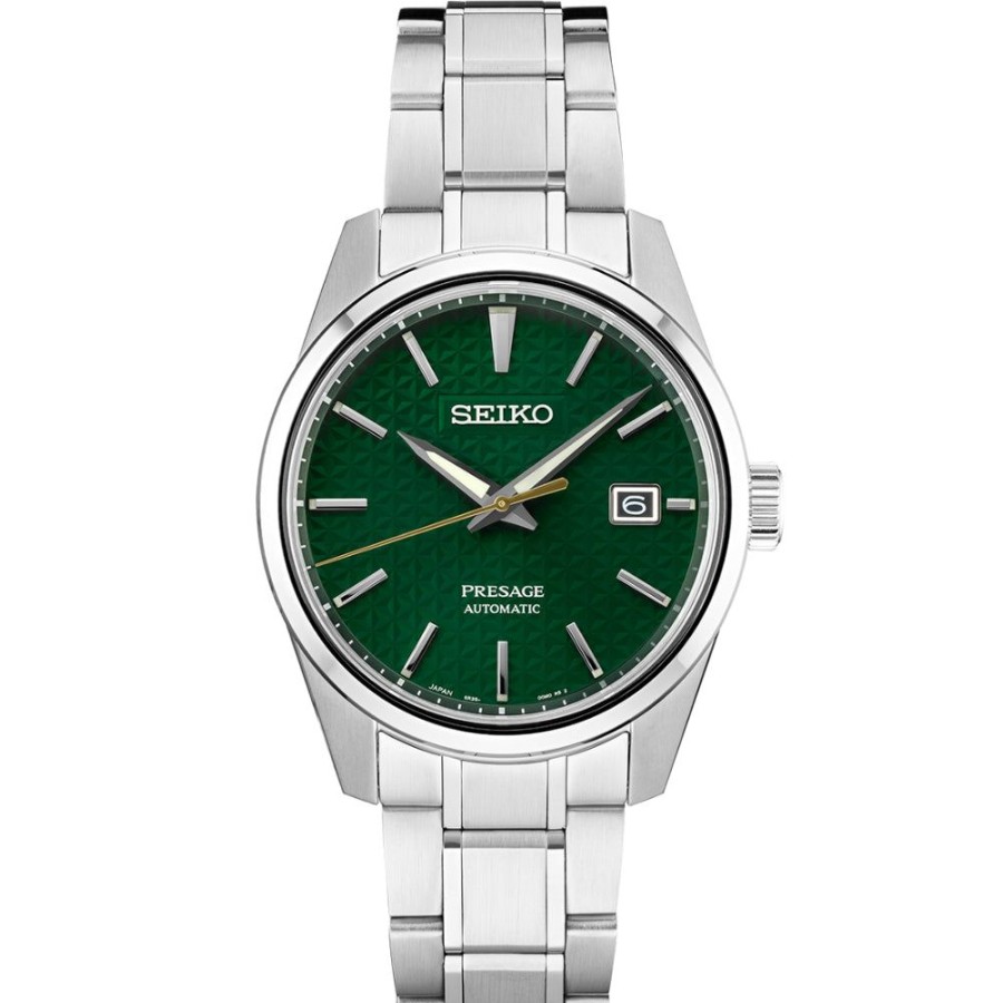 Timepieces Seiko | Seiko Presage 40Mm Stainless Steel Automatic - Green Dial