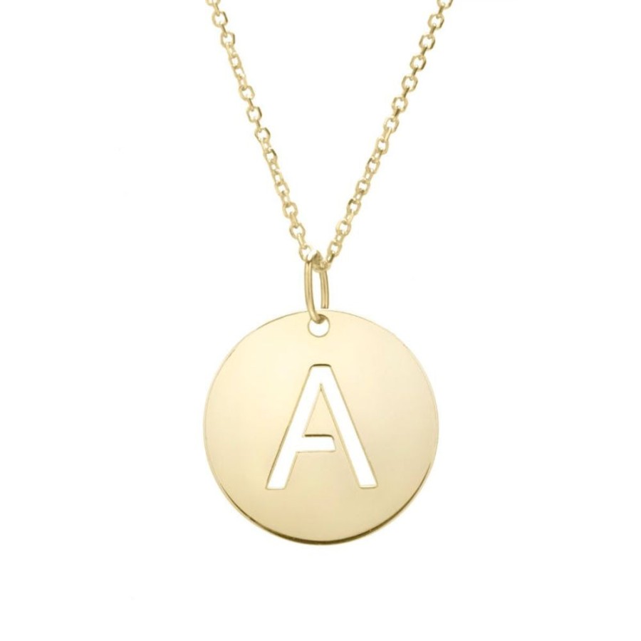 Jewelry Smyth Jewelers | 14K Disc Pendant Initial Series - All Letters