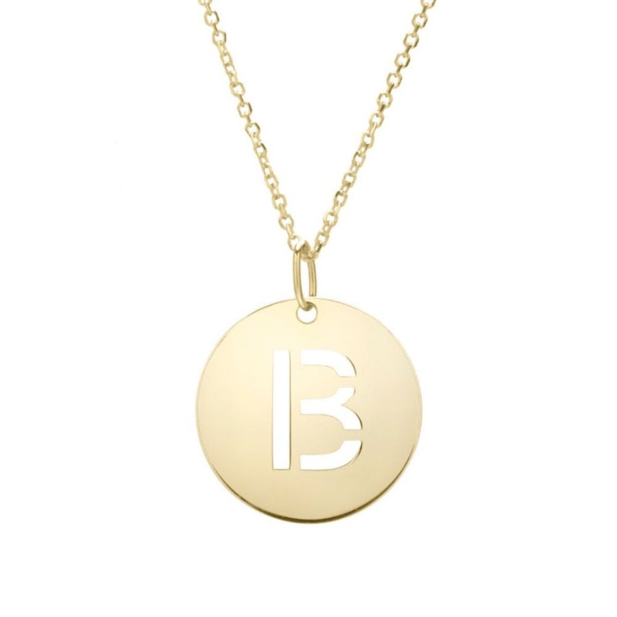 Jewelry Smyth Jewelers | 14K Disc Pendant Initial Series - All Letters