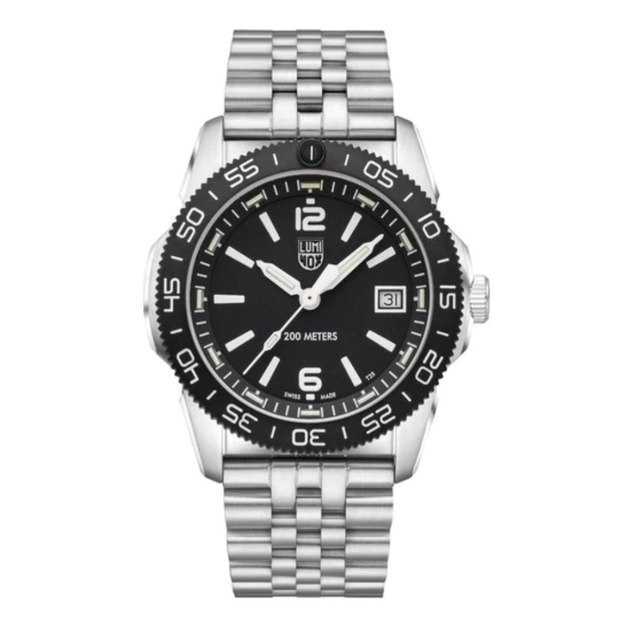 Timepieces Luminox | Luminox Pacific Diver Ripple 39Mm, Black Dial