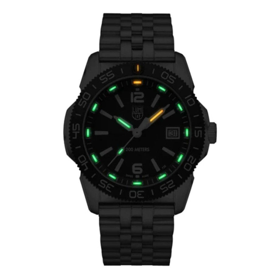 Timepieces Luminox | Luminox Pacific Diver Ripple 39Mm, Black Dial