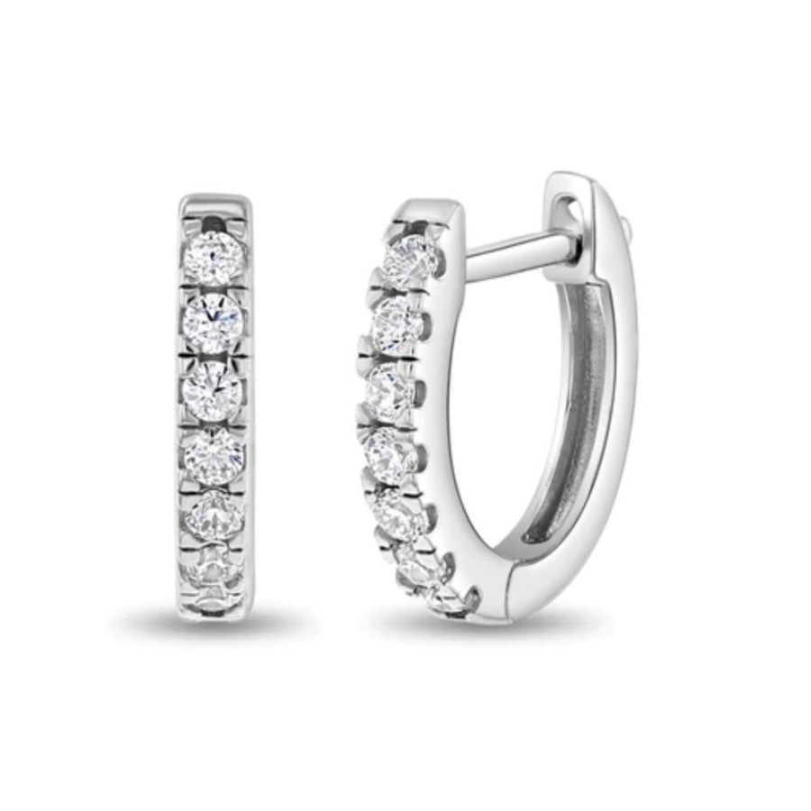 Jewelry Smyth Jewelers | Children'S Small Multi Clear Cz Huggie Earrings