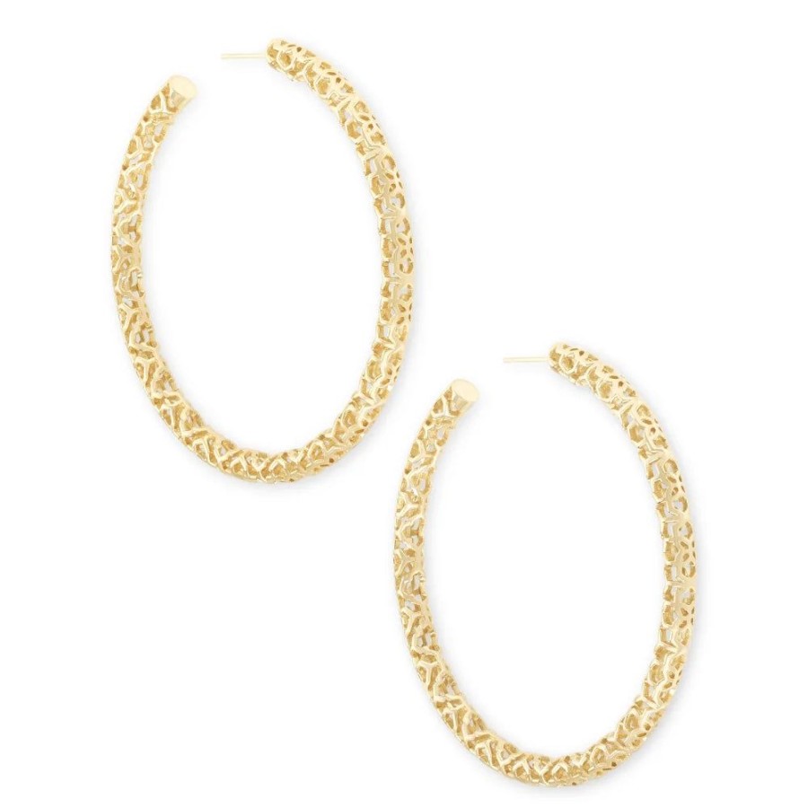 Jewelry Kendra Scott | Kendra Scott Maggie Hoop Earrings In Filigree