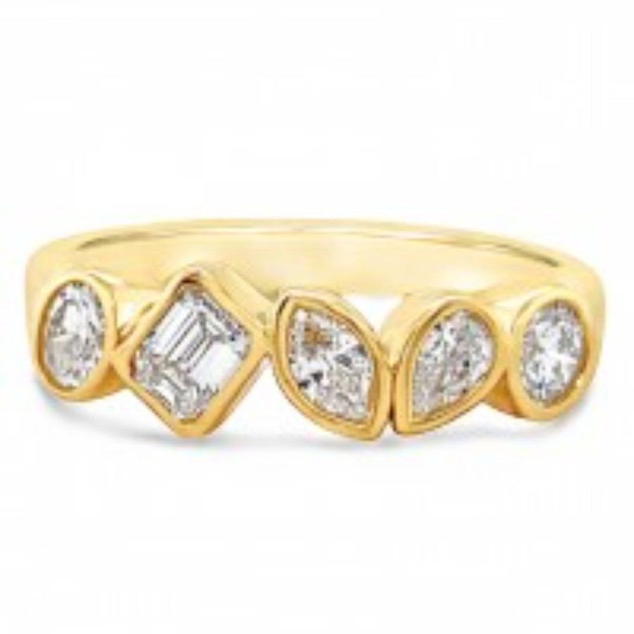 Jewelry Smyth Jewelers | 14Y Mixed Shape Diamond Diagonal Bezel Band