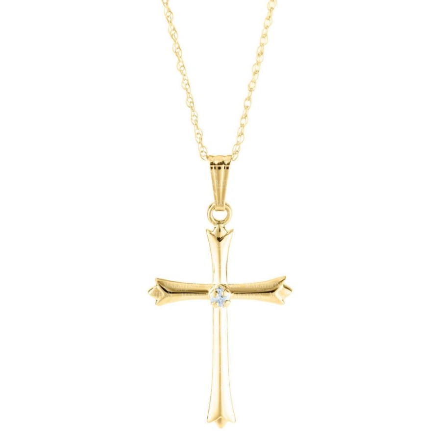 Jewelry Smyth Jewelers | 14K Yellow Gold Cross Pendant Necklace