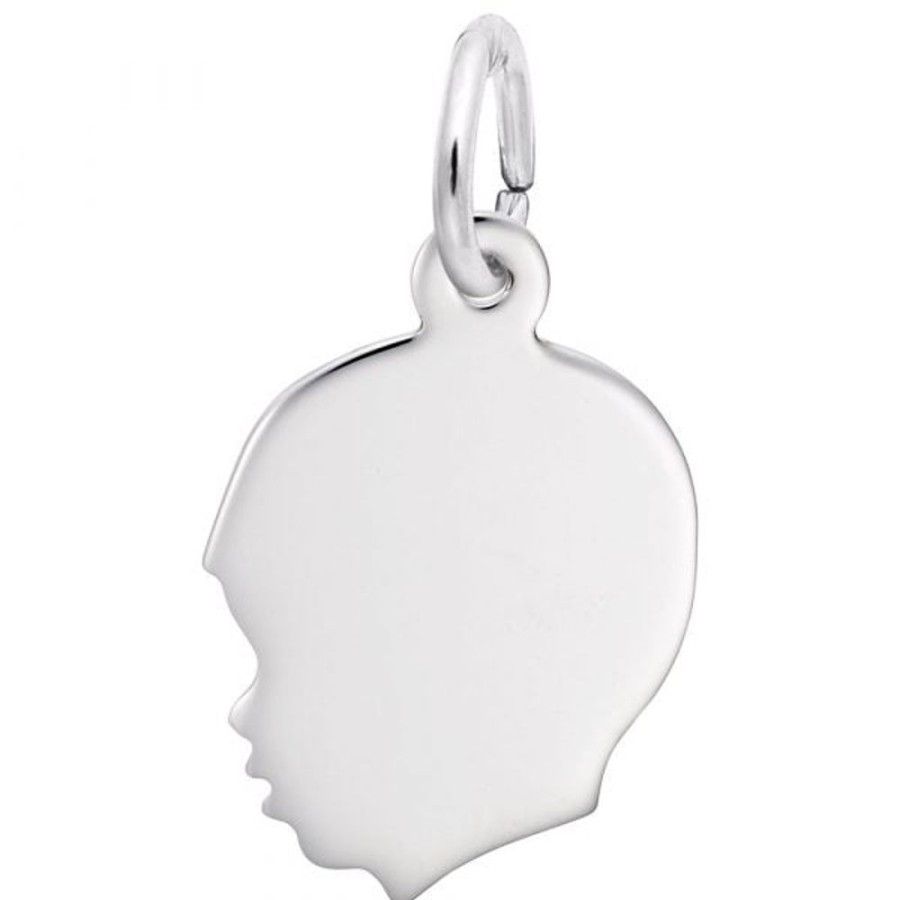 Jewelry Rembrandt | Sterling Silver Boy'S Head Charm