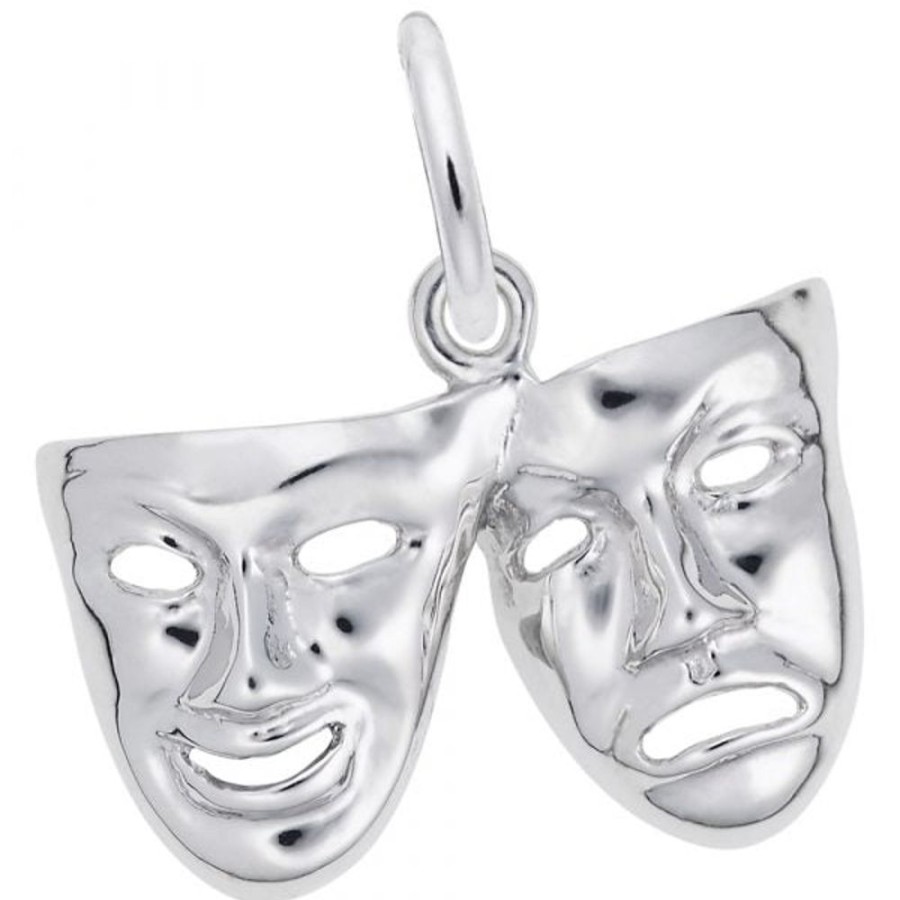 Jewelry Rembrandt | Sterling Silver Comedy & Tragedy Masks Charm