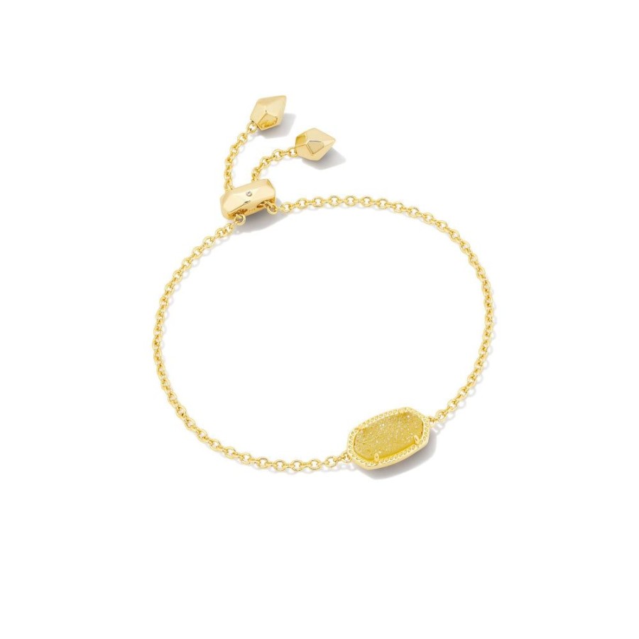 Jewelry Kendra Scott | Kendra Scott Elaina Gold Delicate Adjustable Chain Bracelet In Light Y