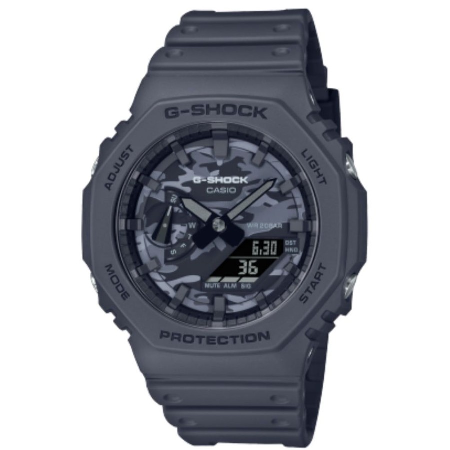 Timepieces G-SHOCK | G-Shock Analog Digital Ga-2100 Series Camo/Gray