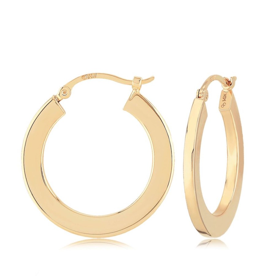 Jewelry Smyth Jewelers | 14K Gold Flat Hoop Earrings