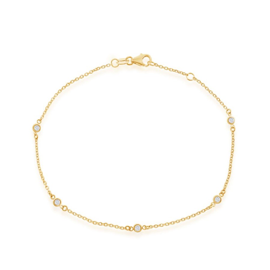 Jewelry Smyth Jewelers | 14K Yellow Diamond Station Bracelet 7.5"