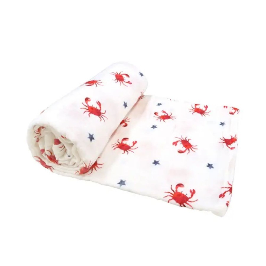 Gifts Smyth Jewelers | Organic Muslin Swaddle In Red Crab