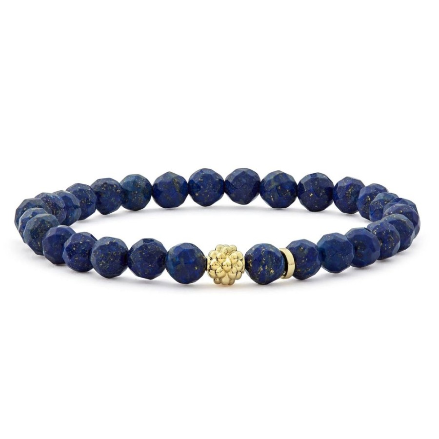 Jewelry Lagos | Lagos Lapis Gold Station Bead Bracelet