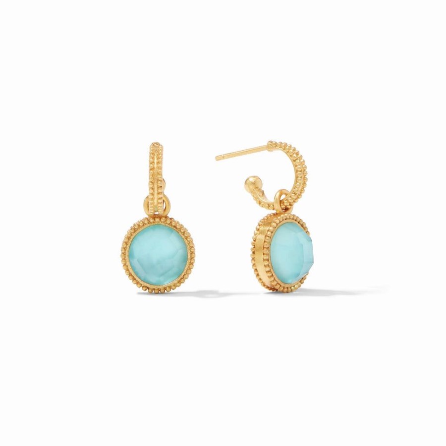 Jewelry Julie Vos | Julie Vos Fleur-De-Lis Hoop & Charm Earring