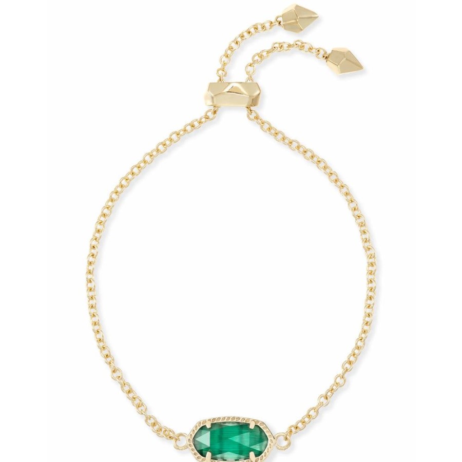 Jewelry Kendra Scott | Kendra Scott Elaina Delicate Chain Bracelet Emerald Cats Eye